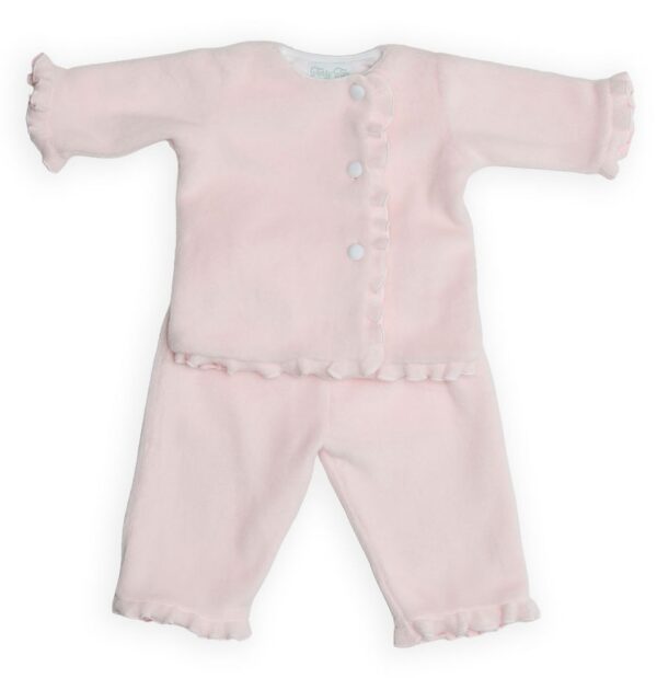 Terry Tots 2 Piece Set – Pink Fleece
