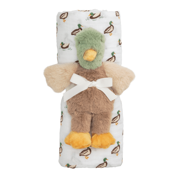 Mallard Swaddle & Rattle Set - Persnickety Shop