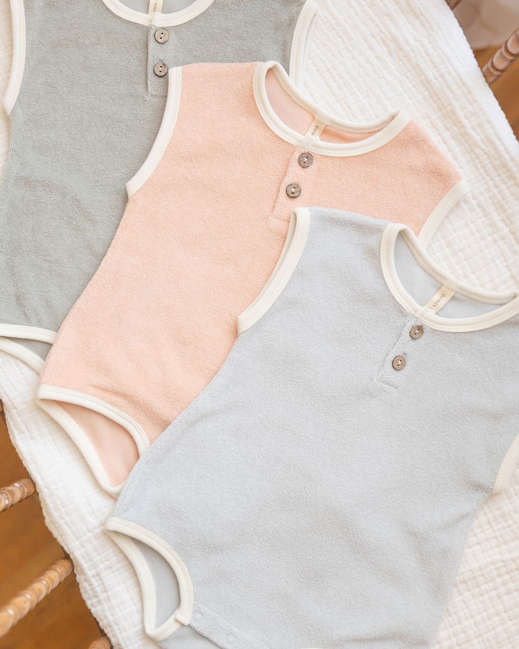 Terry Cloth Romper || Melon - Persnickety Shop