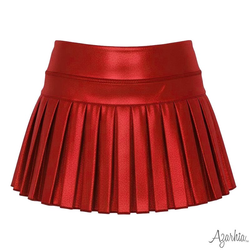 Azarhia Mini Pleated Skort- Garnet Shimmer