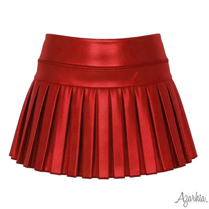 Azarhia Mini Pleated Skort- Garnet Shimmer