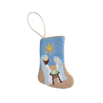MINI NATIVITY  NEEDLEPOINT STOCKING - Persnickety Shop