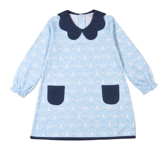 Baby Loren Holy Night Pima scalop collar  Dress
