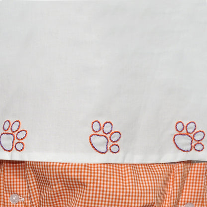 Clemson Diaper Set Orange/Purple