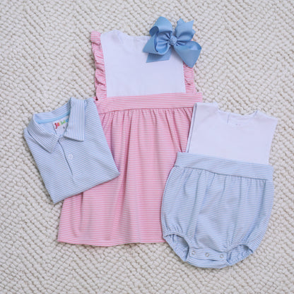 Jellybean Boy Benjamin Bubble- Light Blue Stripe - Persnickety Shop