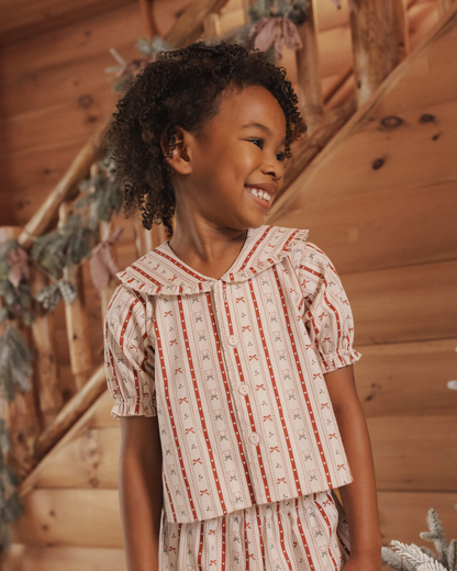 RYLEE + CRU RUFFLE PAJAMAS CANDY CANE LANE