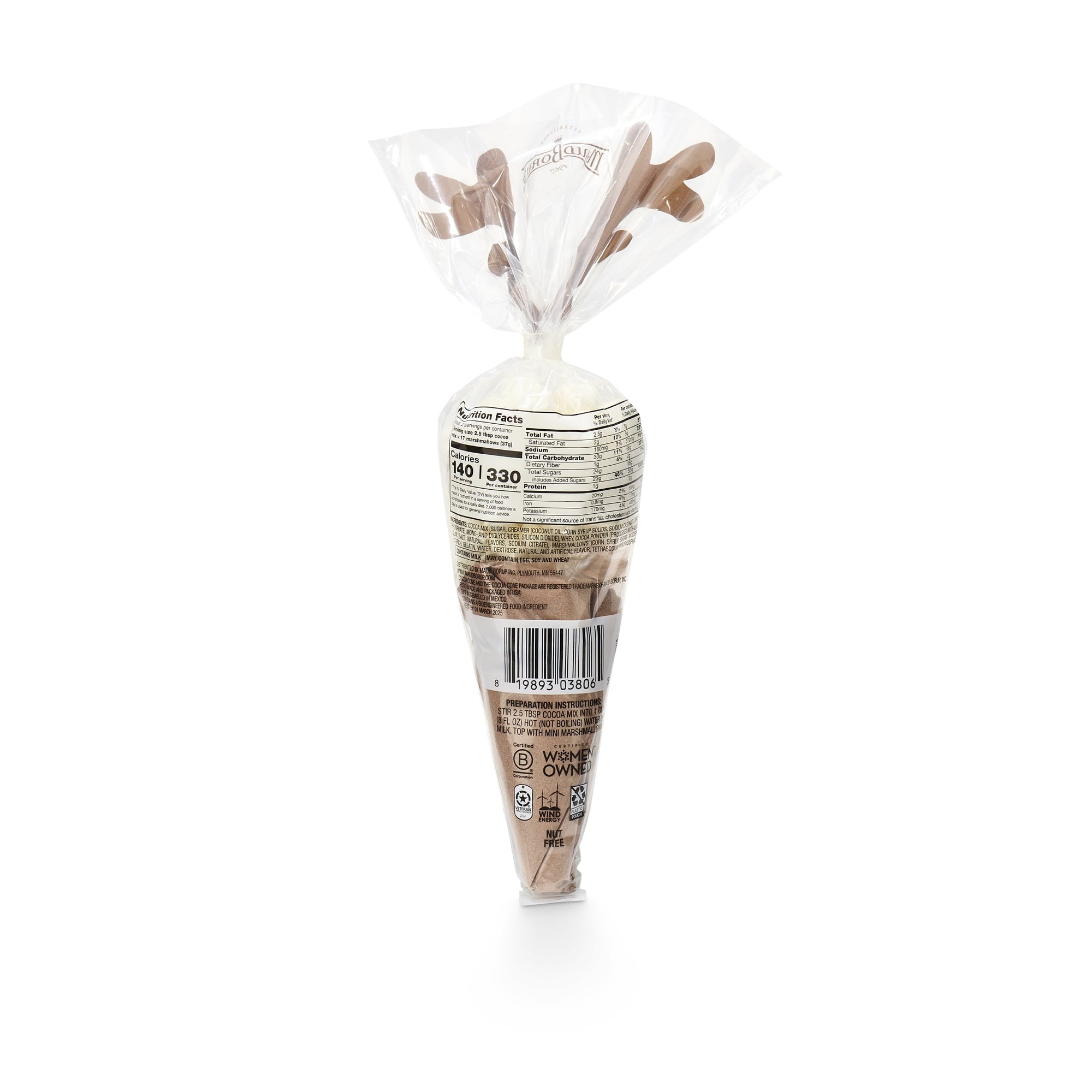 Maud Borup Reindeer Hot Cocoa Cone, 3oz