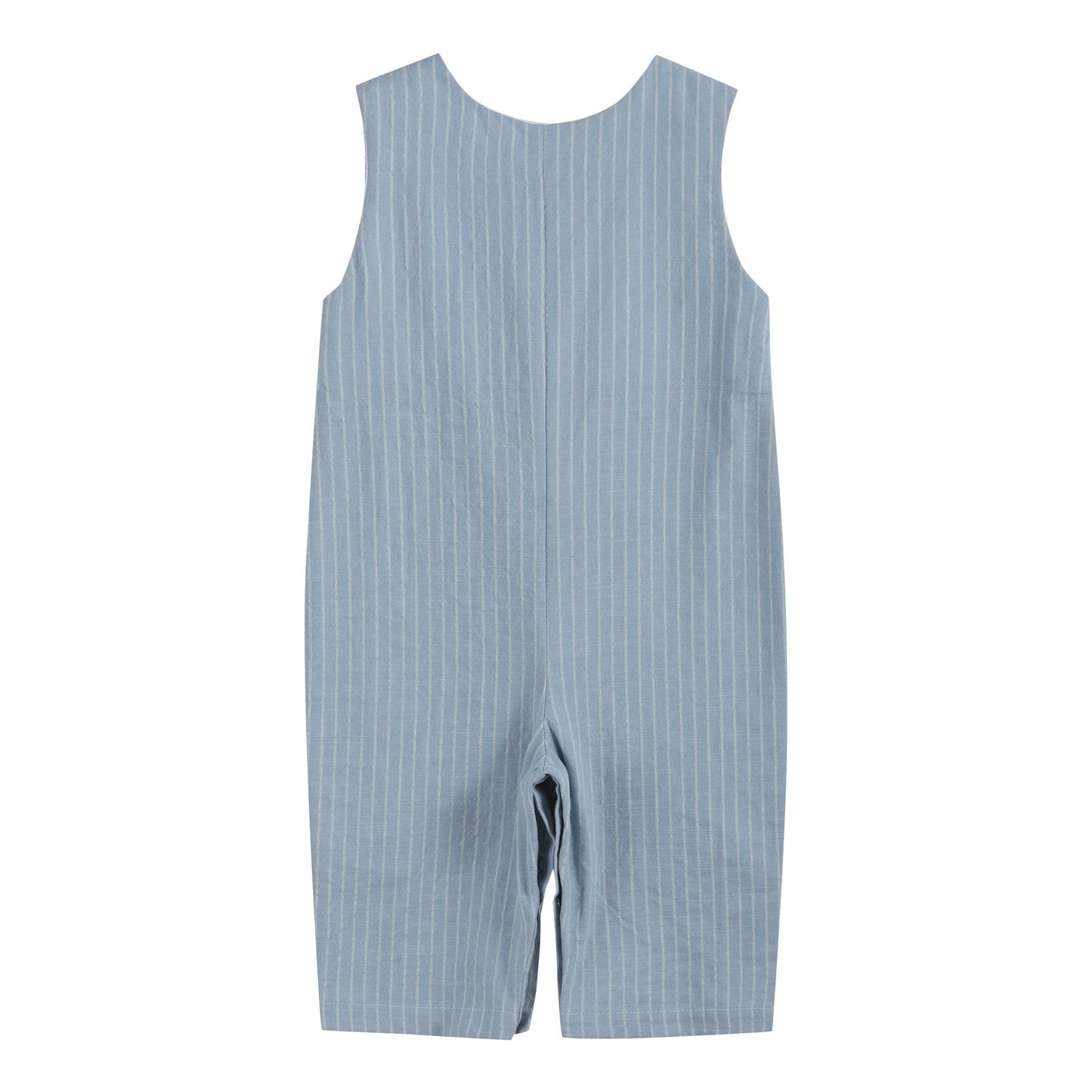Light Blue Pinstripe Turkey Smocked Overalls - Persnickety Shop
