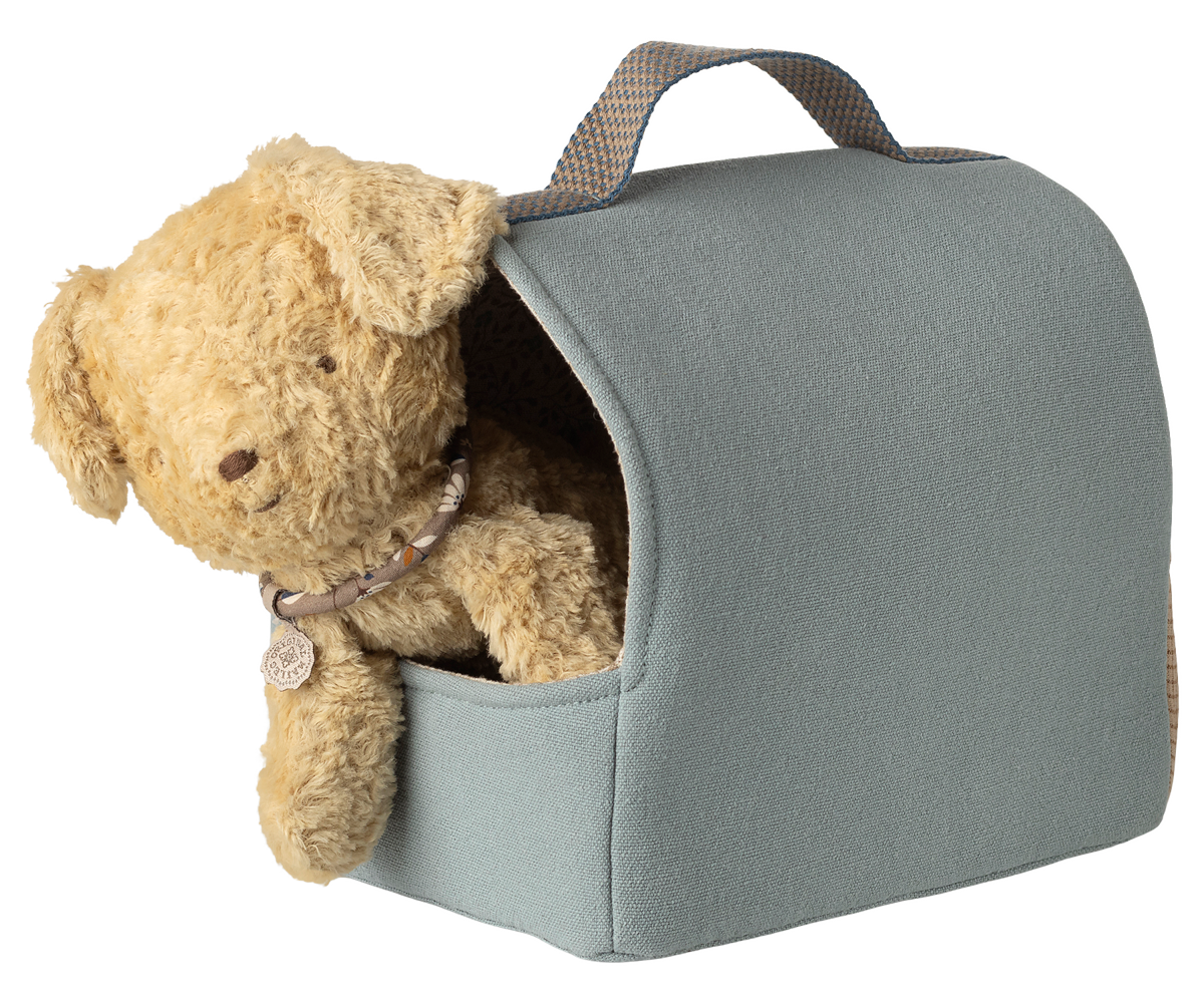 Maileg Pet Carrier - Dusty blue - Persnickety Shop