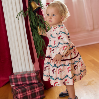 Baby Girls Maribelle Dress Set- Santa Garland - Persnickety Shop