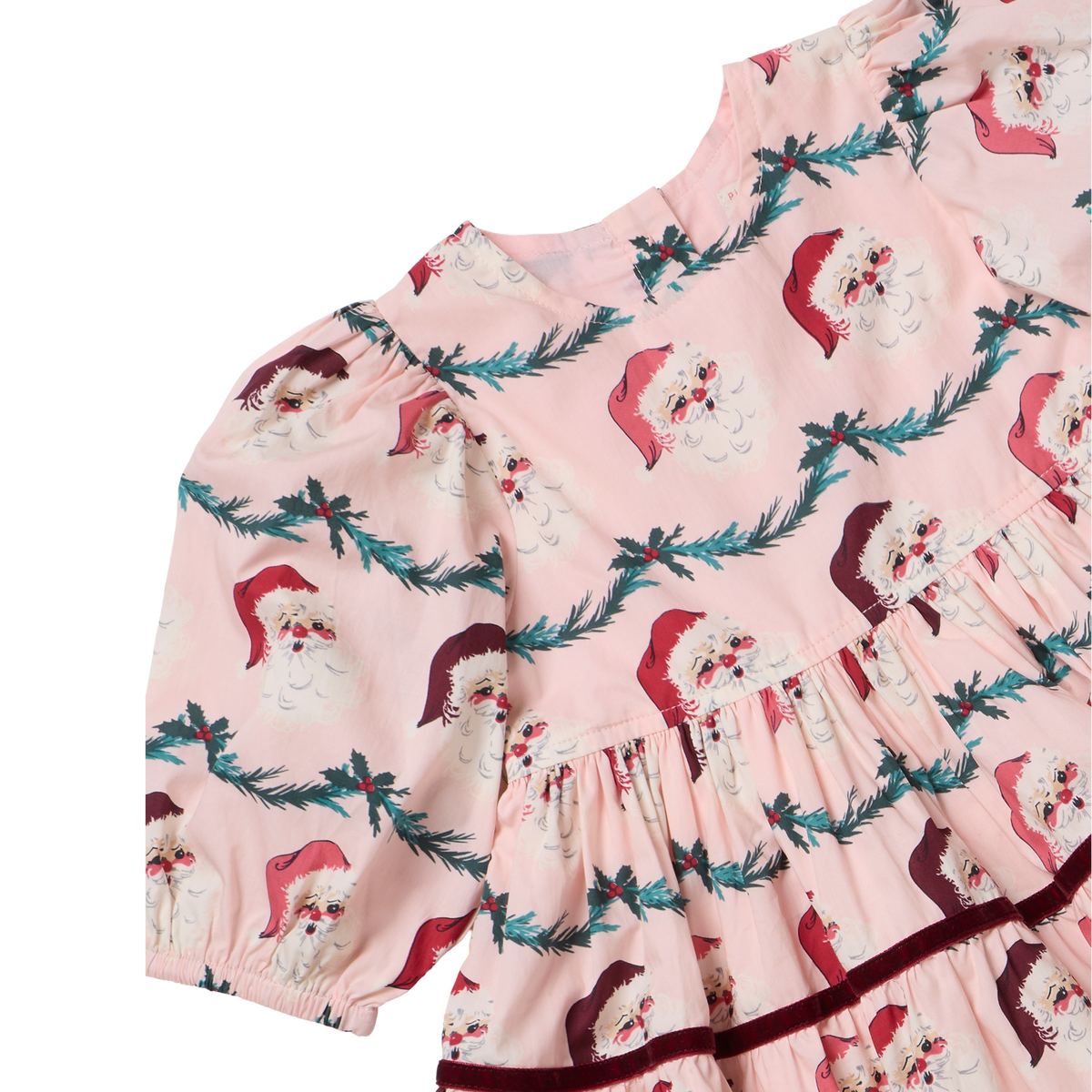 Baby Girls Maribelle Dress Set- Santa Garland - Persnickety Shop