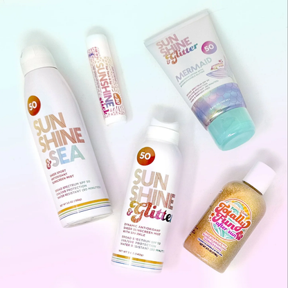 Sunshine & Glitter Mermaid SPF 50 Biodegradable Glitter Sunscreen - Persnickety Shop