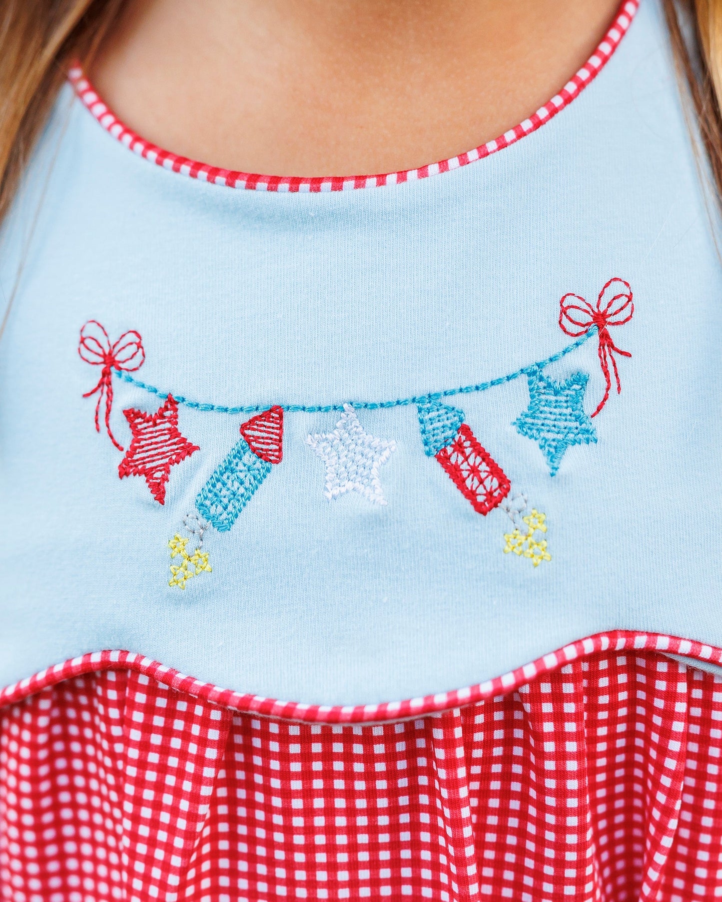 Jellybean Star Spangled Banner Scallop Dress