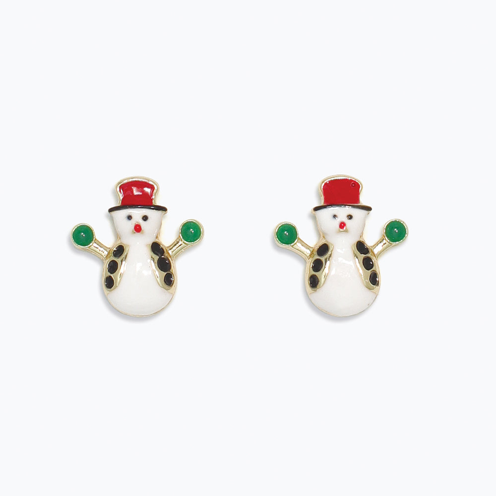 Earrings-Jolly Snowmen