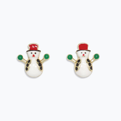 Earrings-Jolly Snowmen