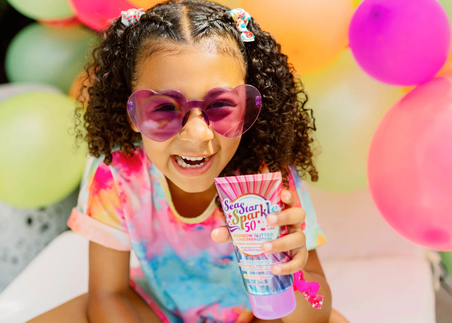 Sea Star Sparkle - Party Cake Scent - Glitter Sunscreen | Rainbow | SPF50 | 3.4 oz. - Persnickety Shop