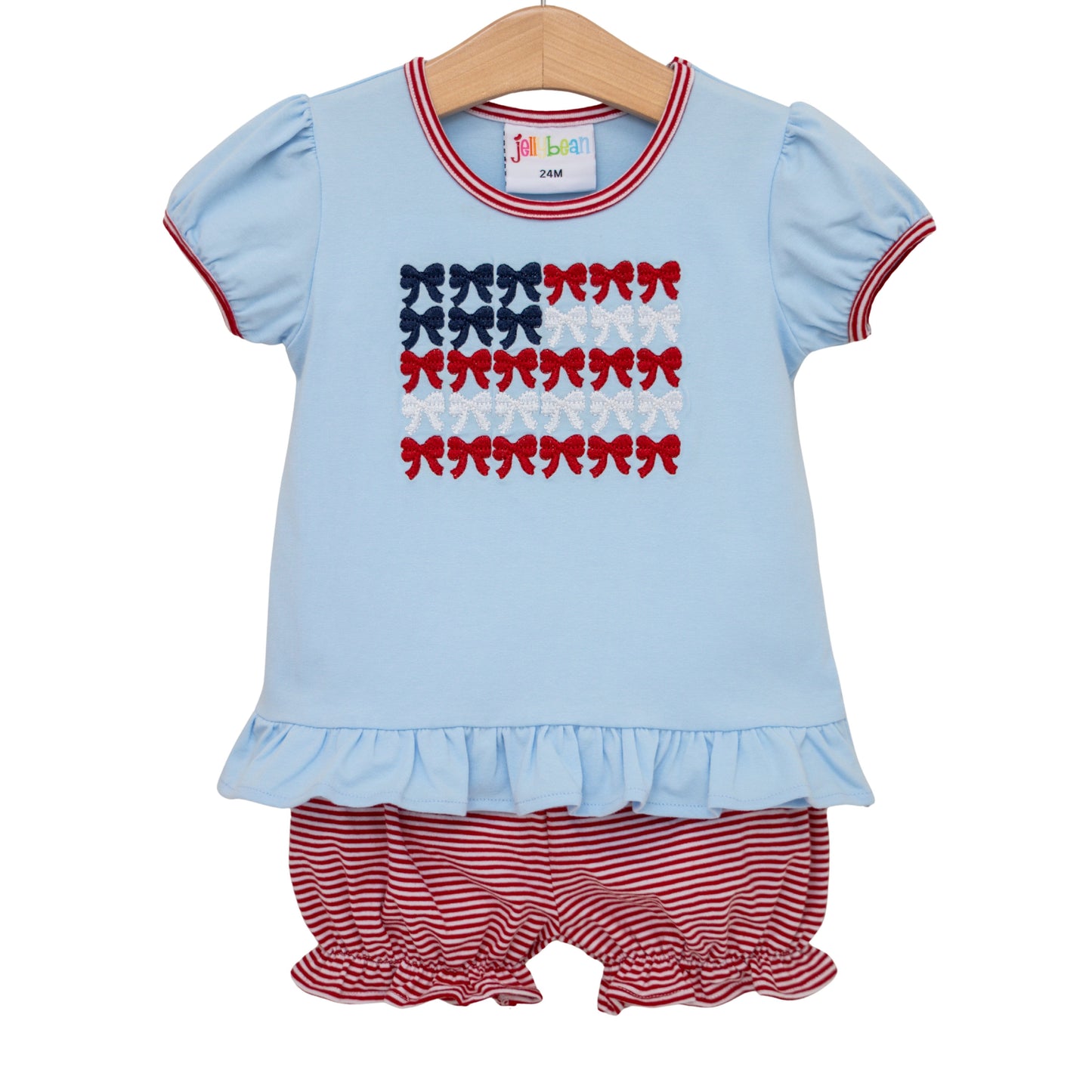 Jellybean Red, White, and Bows Bloomer Set