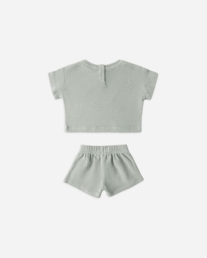 Terry Tee + Short Set || Sage - Persnickety Shop