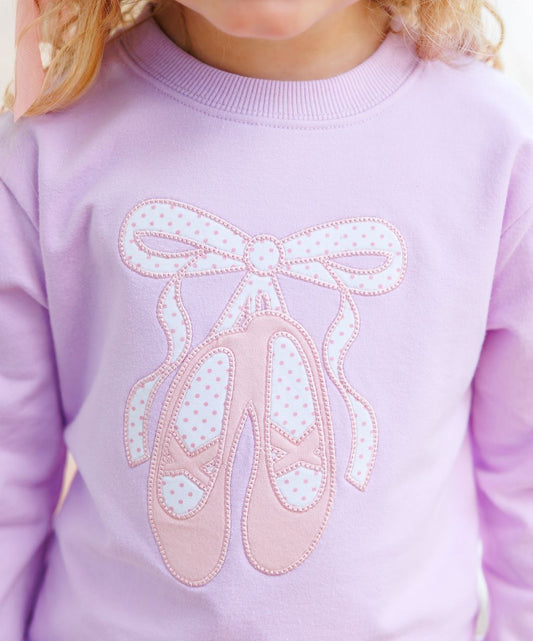Trotter Street Kids French Terry Pullover- Ballet Shoes