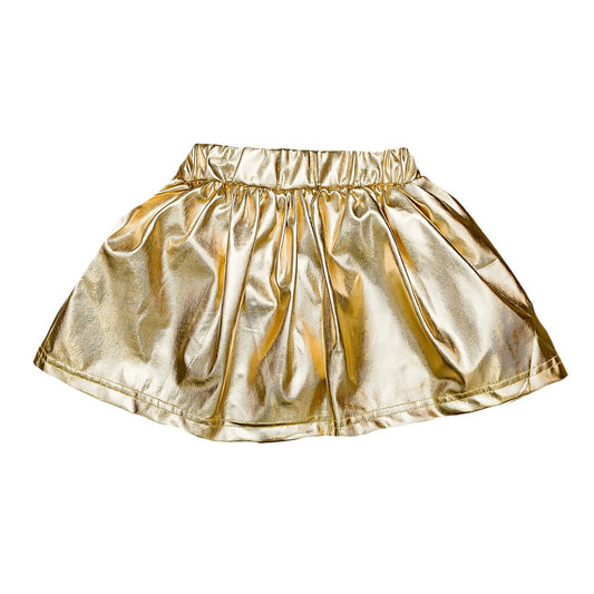 Belle Cher Gold Metallic Skort - Persnickety Shop