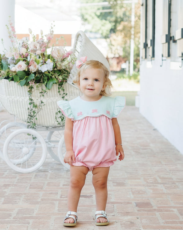 Jellybean Girl French Knot Bow Scallop Bubble - Persnickety Shop