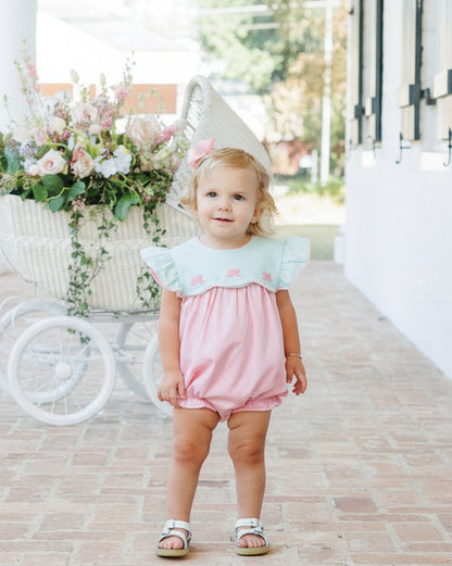 Jellybean Girl French Knot Bow Scallop Bubble - Persnickety Shop