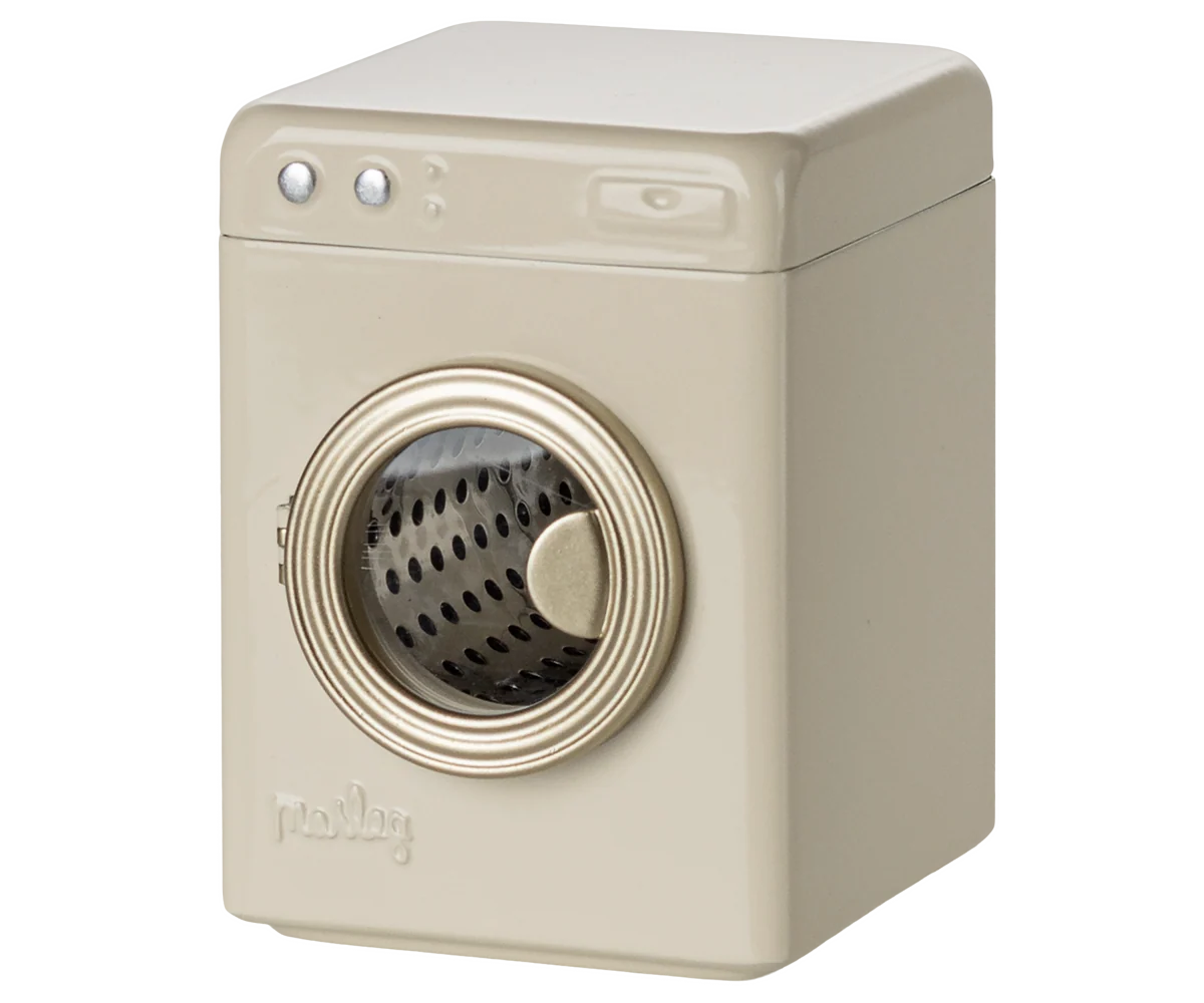 Maileg Washing machine, Mouse - Off white