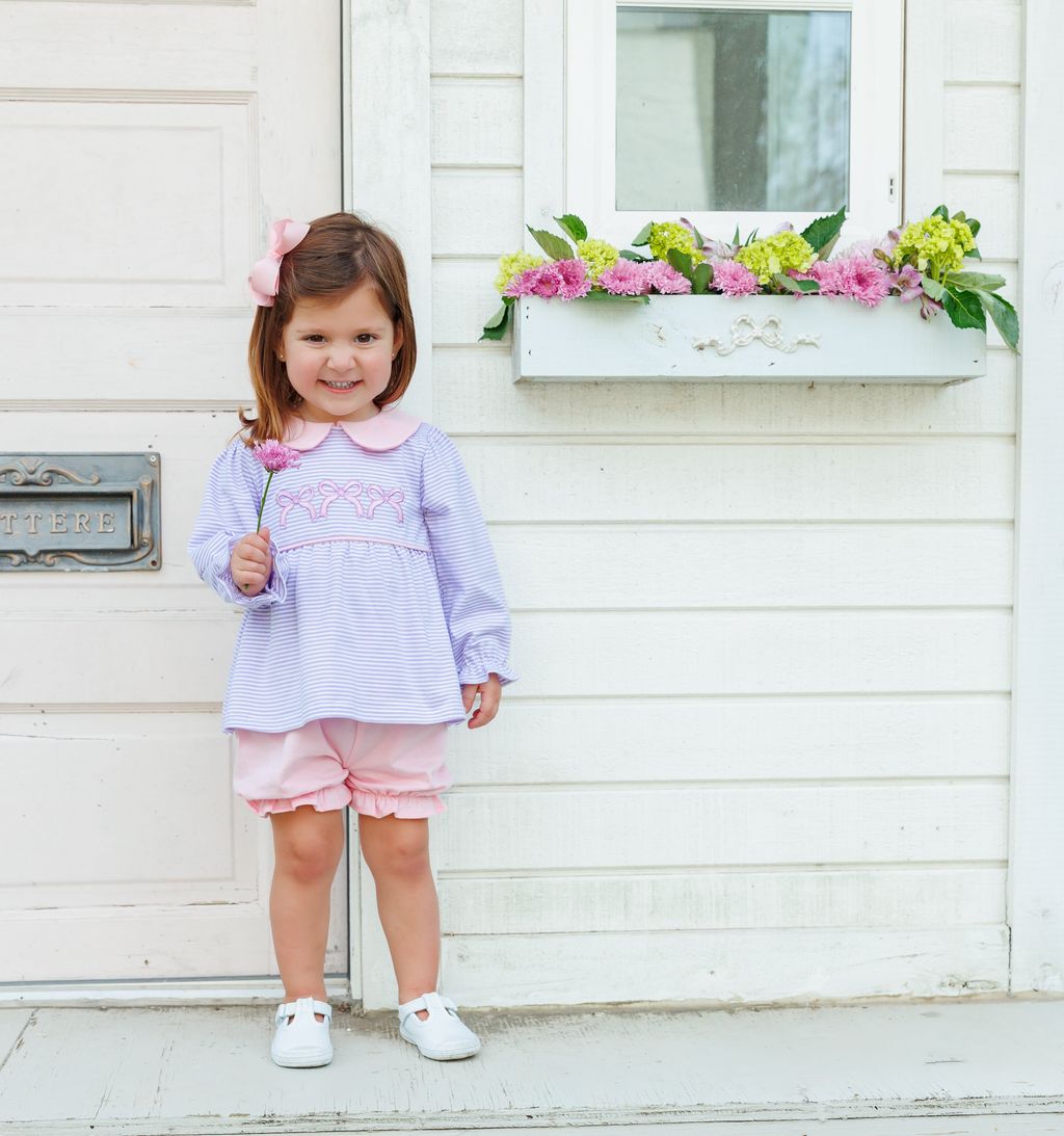 Trotter Street Kids Bows Bloomer Set