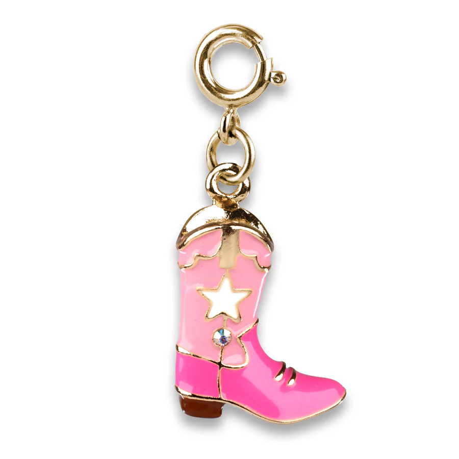 Gold Gold Cowgirl Boot Charm