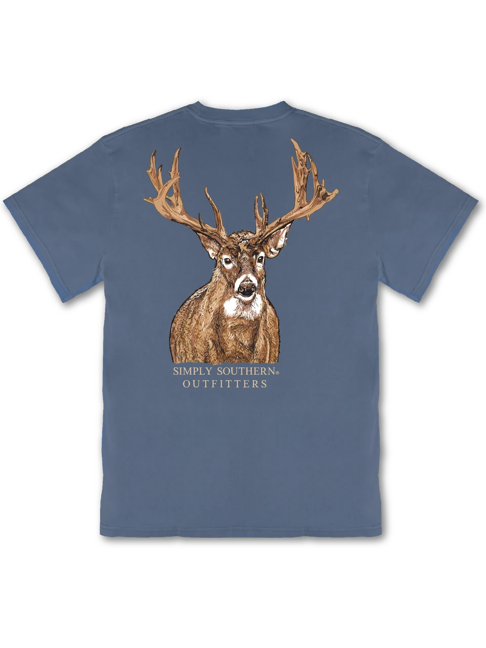 Simply Southern Youth Mineral Wash CAMO Deer T-Shirt Size Small 6/8 Overcast