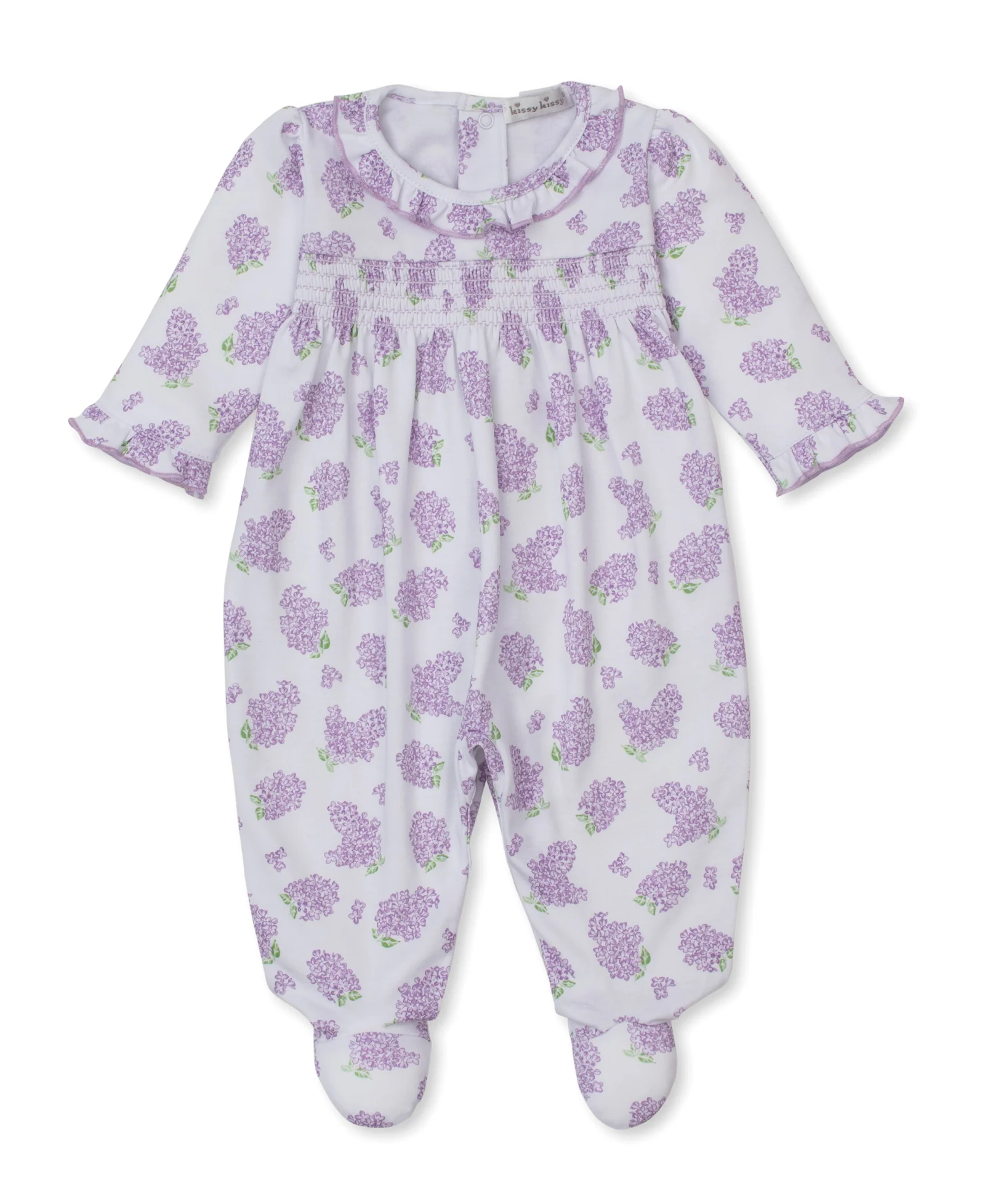 Kissy Kissy Lilac Love Lilac Smocked Footie - Persnickety Shop