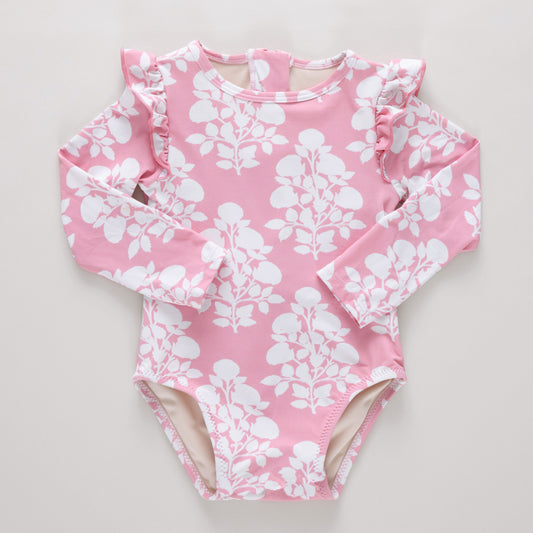Baby Girls Rachel SwimSuit - Pink Bouquet Floral - Persnickety Shop