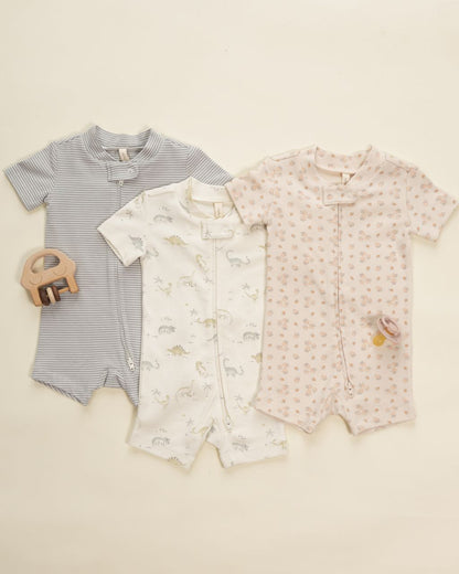 Zip Short Sleeve Sleeper || Strawberries - Persnickety Shop