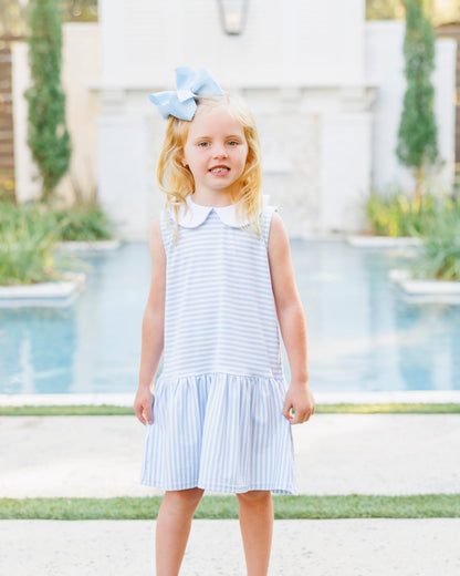 Jellybean Georgia Dress- Light Blue Medium Stripe - Persnickety Shop