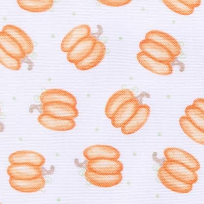 Magnolia BabyBaby Pumpkin Print Short Sleeve Boy Bubble