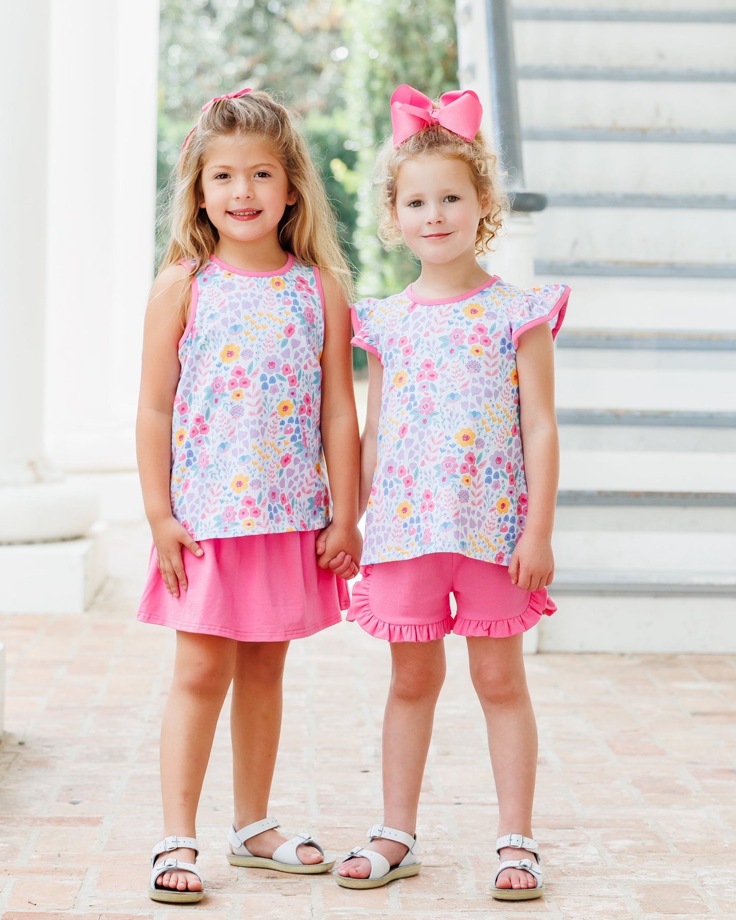 Jellybean Girl's Poppies and Petals Ruffle Short Set - Persnickety Shop