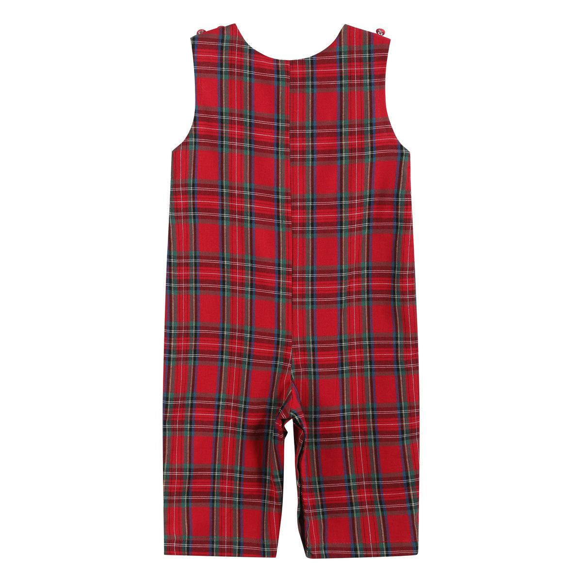 Lil Cactus *Pre-Order* Red and Green Christmas Plaid Smocked Jon Jon