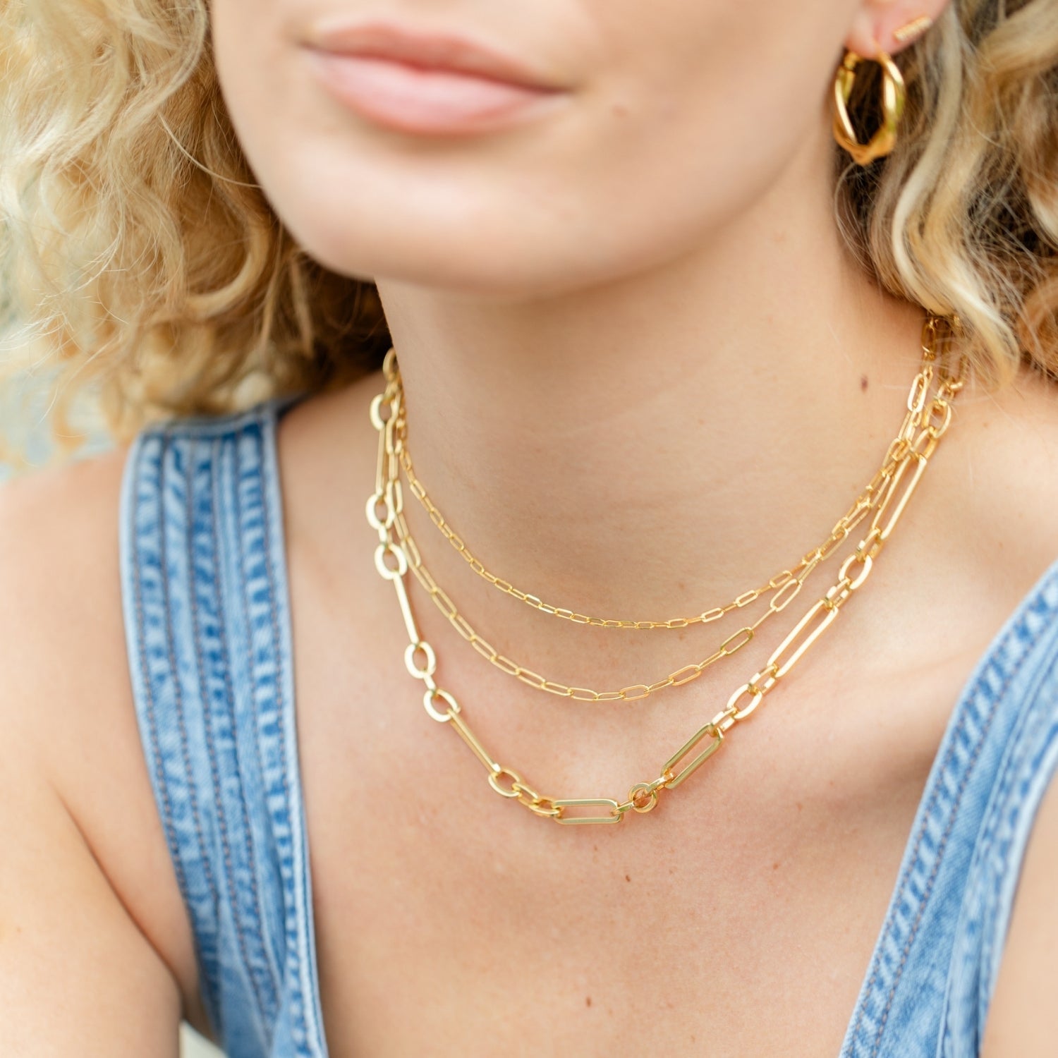 Double Layer Delicate Paperclip Necklace - Persnickety Shop