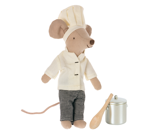 Maileg Chef mouse w. soup pot and spoon - Persnickety Shop