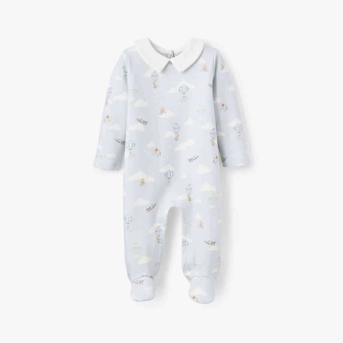 UP & AWAY DOUBLE LAYERED COLLAR JUMPSUIT 0-3M