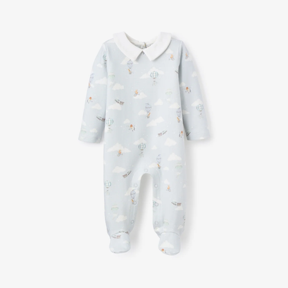 UP & AWAY DOUBLE LAYERED COLLAR JUMPSUIT 0-3M