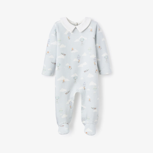 UP & AWAY DOUBLE LAYERED COLLAR JUMPSUIT 0-3M