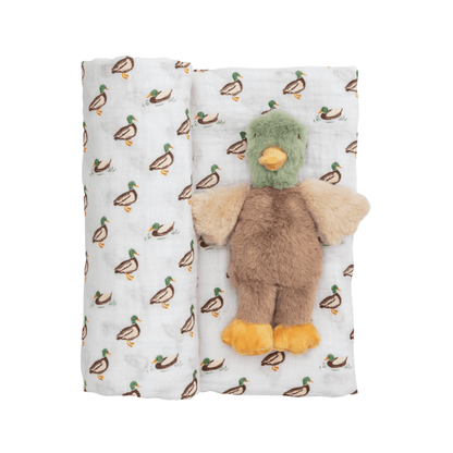 Mallard Swaddle & Rattle Set - Persnickety Shop