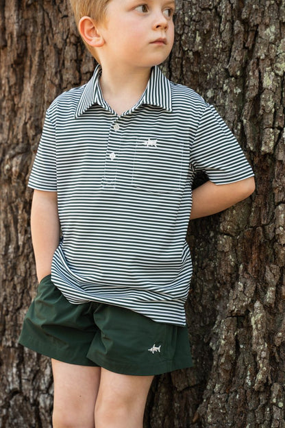 Saltwater Boys Company INSHORE PERFORMANCE STRIPE SS POLO