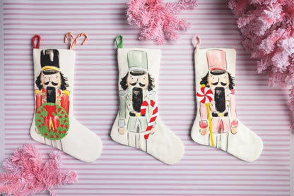 NUTCRACKER EMBROIDERED STOCKING