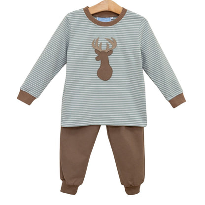 Trotter Street Kids Boy Deer Pant Set