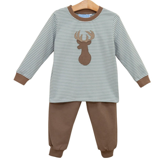 Trotter Street Kids Boy Deer Pant Set