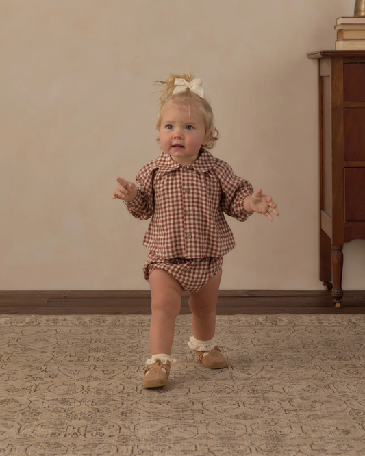 RYLEE & CRU NELLIE SET BRICK CHECK