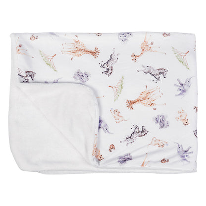 'LITTLE SAVANNAH' AFRICAN ANIMAL BABY BLANKET - Persnickety Shop