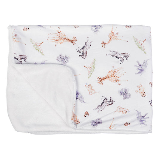 'LITTLE SAVANNAH' AFRICAN ANIMAL BABY BLANKET - Persnickety Shop